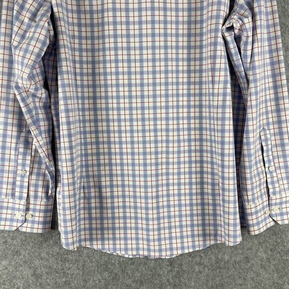 Mizzen Main Leeward Shirt Mens XL Plaid Trim Fit Button Up Performance Career - Picture 11 of 13